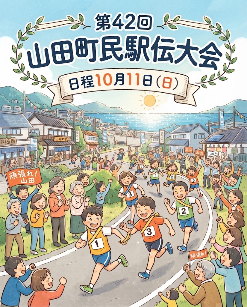 【10月11日（日）】第４２回山田町民駅伝大会